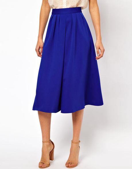 Asos Culottes in Blue (cobalt) | Lyst