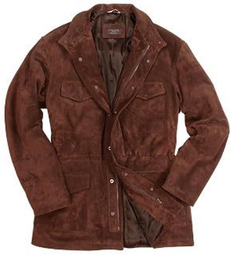 Forzieri Men'S Brown Four Pocket Italian Suede Leather Jacket in Brown ...