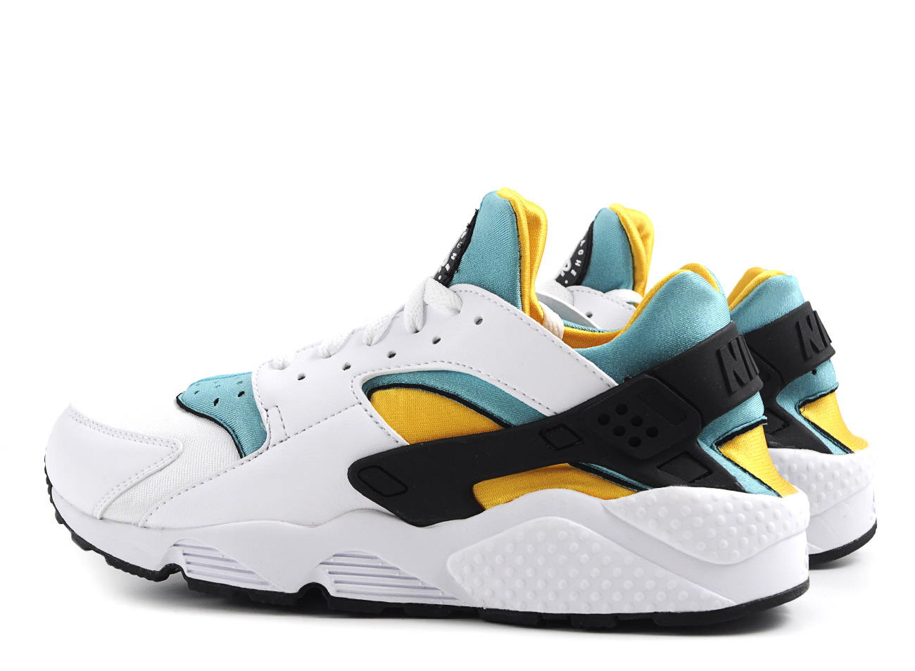 nike huarache white and gold