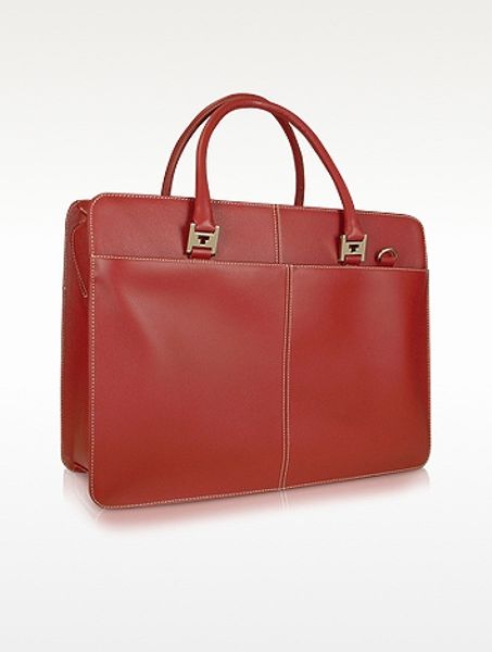 Tavecchi Rialto Dark Red Leather Laptop Case W-removable Sleeve in Red ...