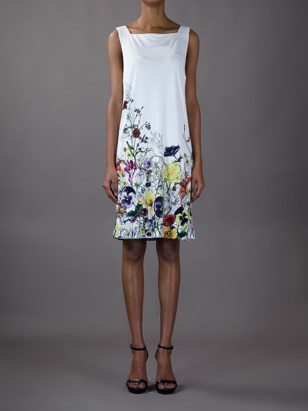 Gucci Floral Dress in White (floral) | Lyst