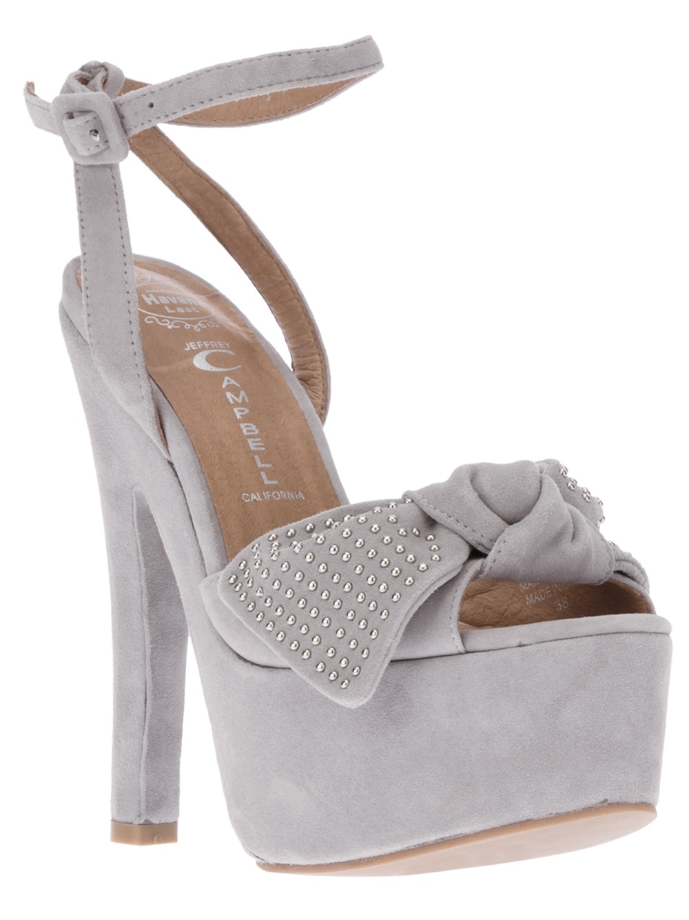 Jeffrey Campbell Bow Sandal in Gray (grey) | Lyst