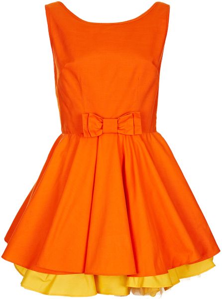 Topshop Shannon Dress By Jones and Jones in Orange | Lyst
