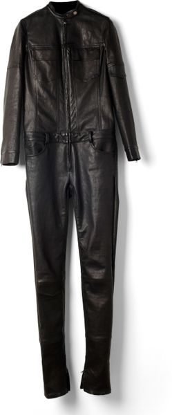 3.1 Phillip Lim Stretch Nappa Leather Racer Suit in Black | Lyst