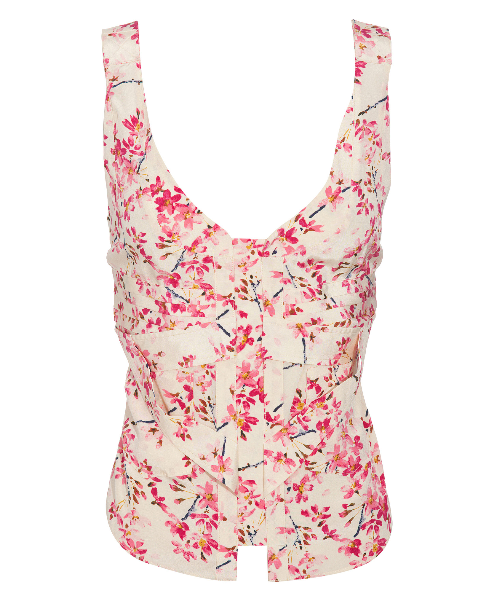 Balenciaga Cherry Blossom Print Silk Top in Floral | Lyst