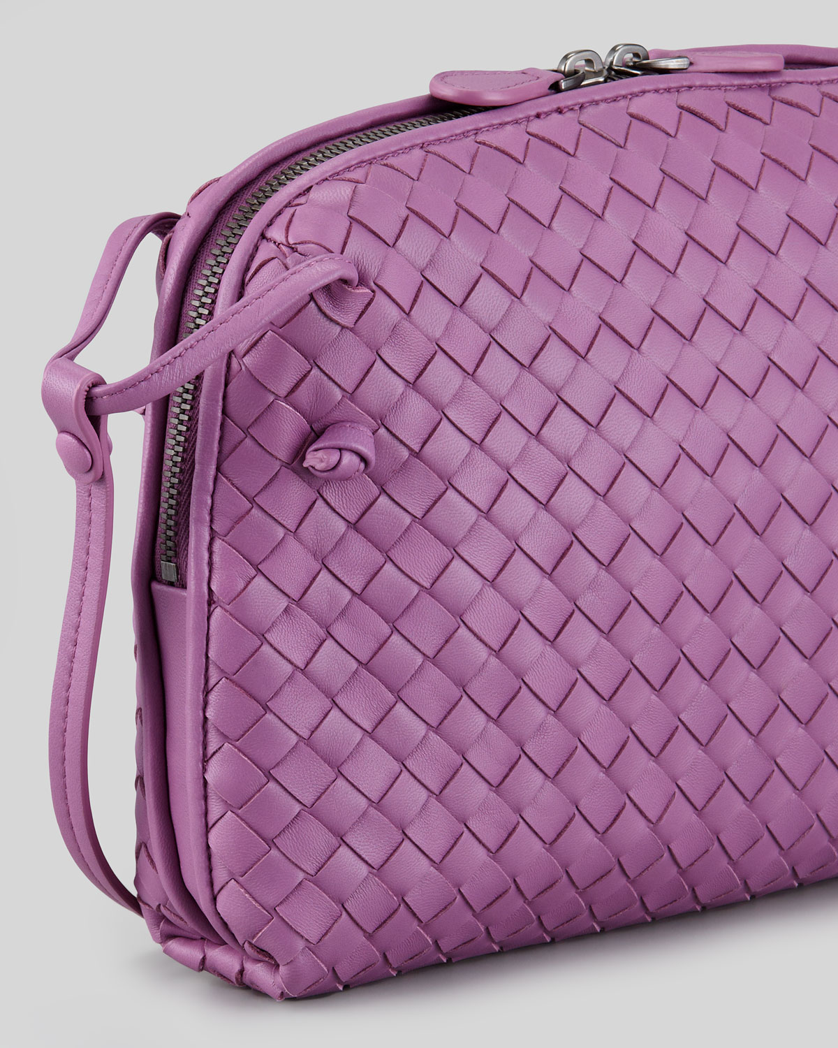 Lyst - Bottega Veneta Veneta Small Crossbody Bag in Purple