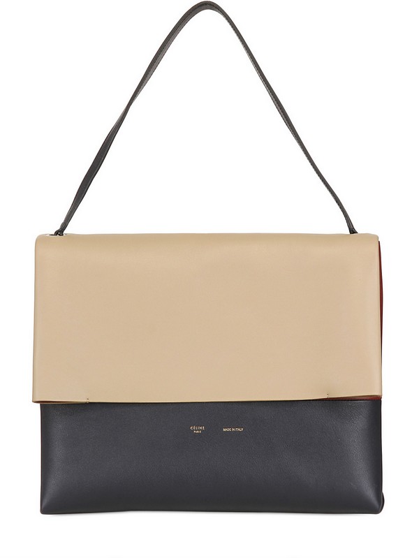 Lyst Céline All Soft Mellow Leather Shoulder Bag in Natural