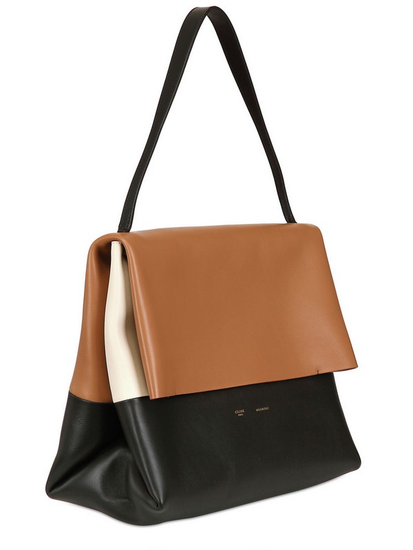 Lyst Céline All Soft Mellow Leather Shoulder Bag In Brown Gallery