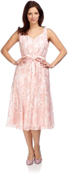 Jacques Vert Pink Burnout Prom Dress in Pink (light pink) | Lyst
