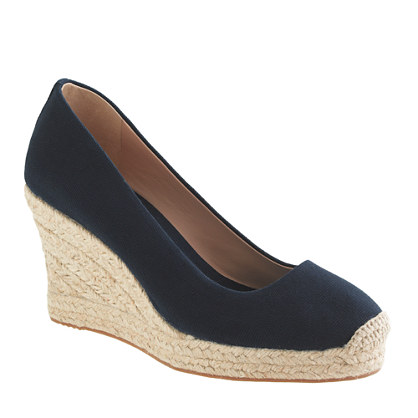 J.crew Seville Espadrille Wedges in Black (navy) | Lyst