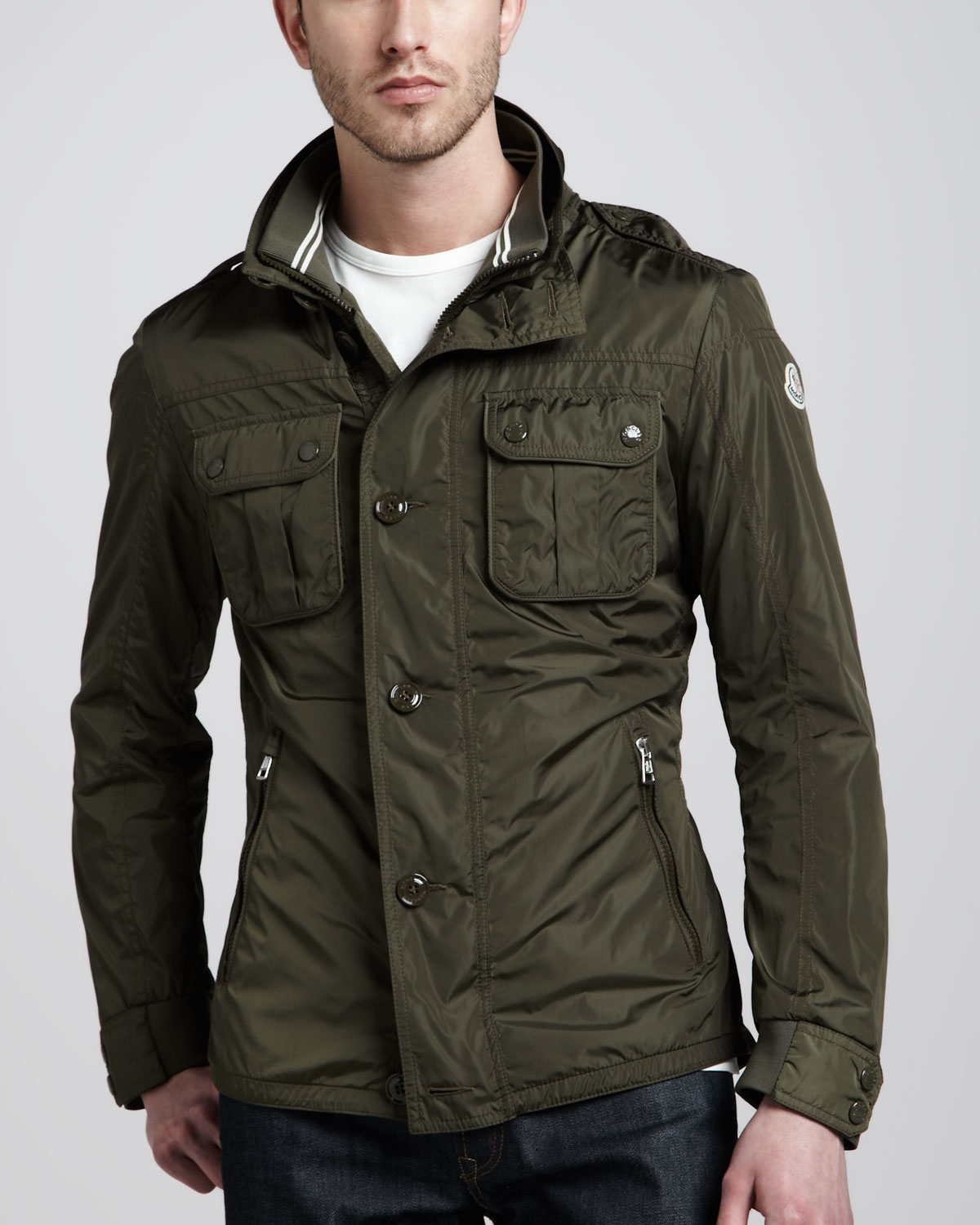 Lyst - Moncler Military Field Jacket in Green for Men