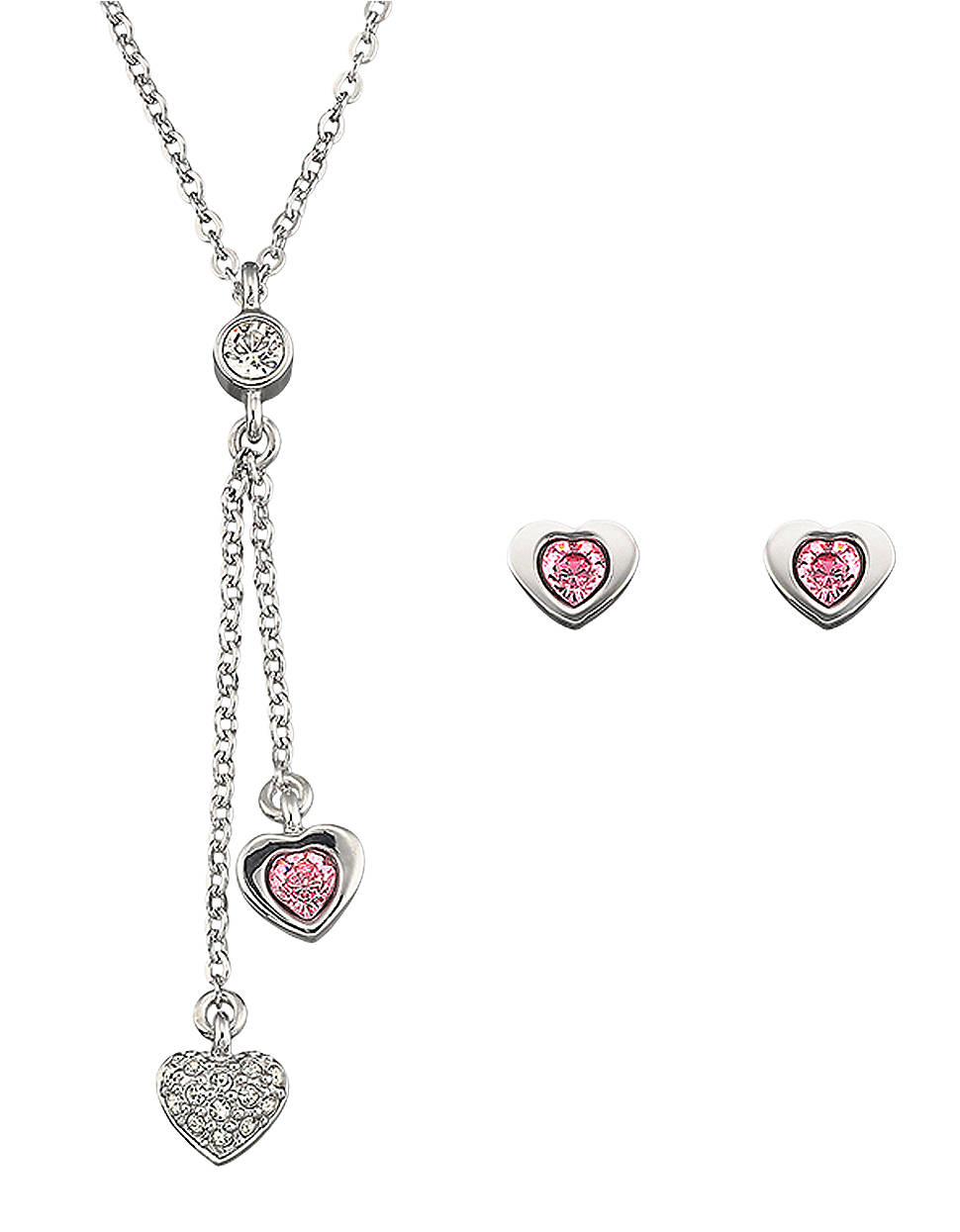 Lyst Swarovski Leslie Crystal Heart Necklace Earrings Set In Metallic Gallery Previously Sold At Lord Taylor Women S Swarovski Crystal Necklace