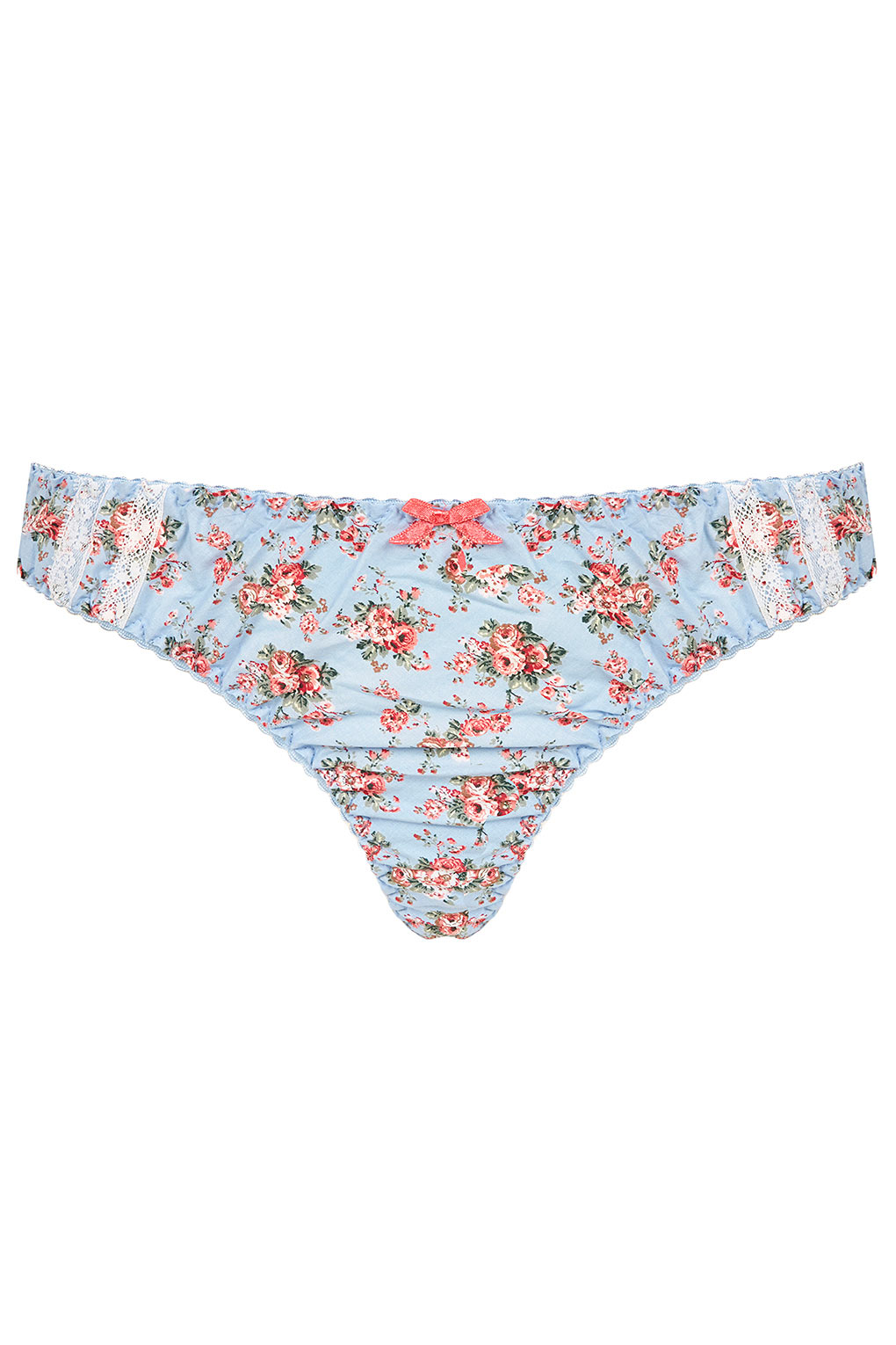 Topshop Country Flowers Print Thong in Floral (light blue) | Lyst