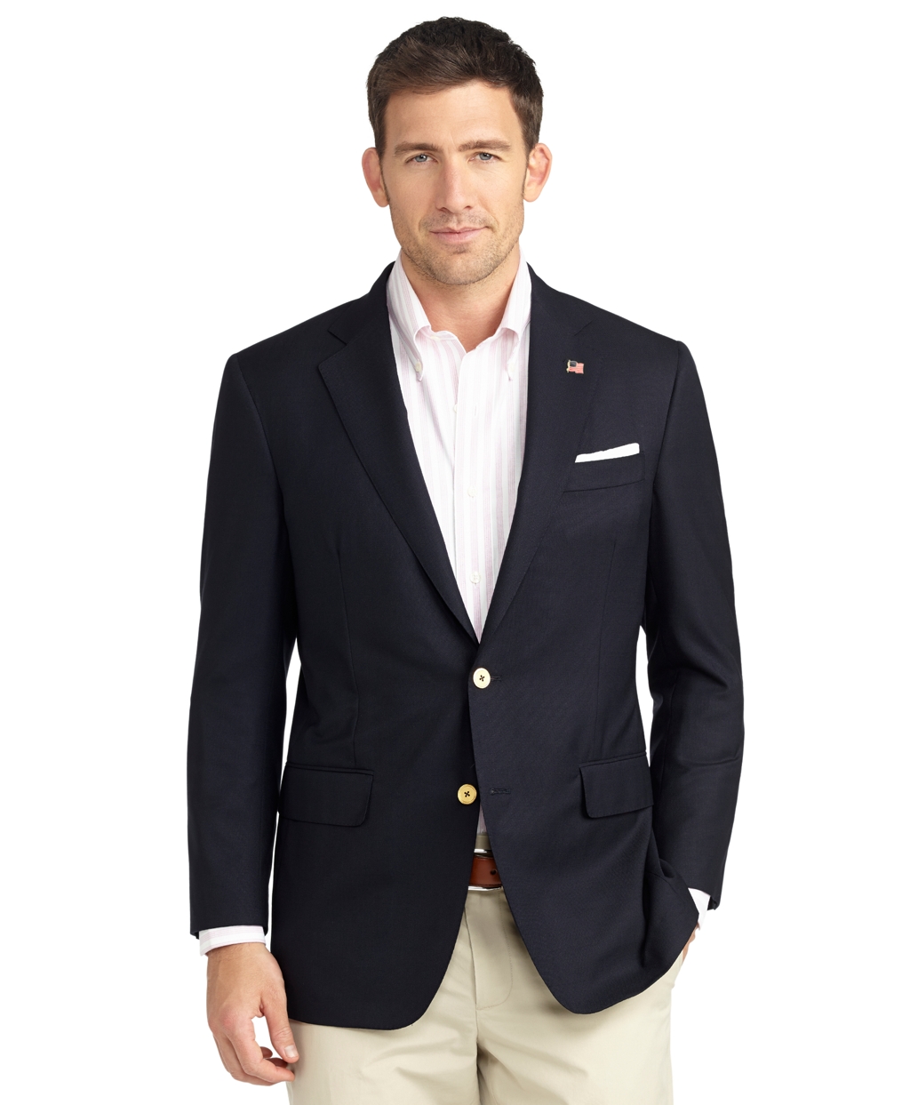 Lyst - Brooks Brothers Golden Fleece Madison Fit Saxxon Silk Blazer in ...