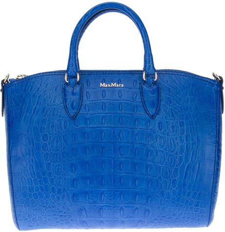 Max Mara Tote Bag in Blue | Lyst