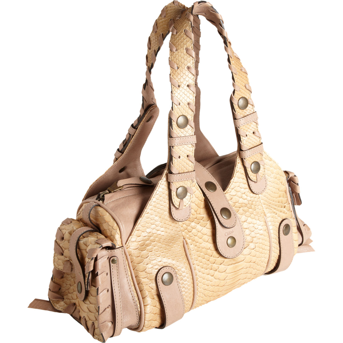 replica chloe bag - Chlo Python Medium Silverado Bag in Beige | Lyst