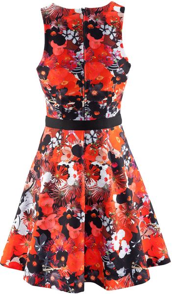 H&m Fitted Dress in Floral | Lyst