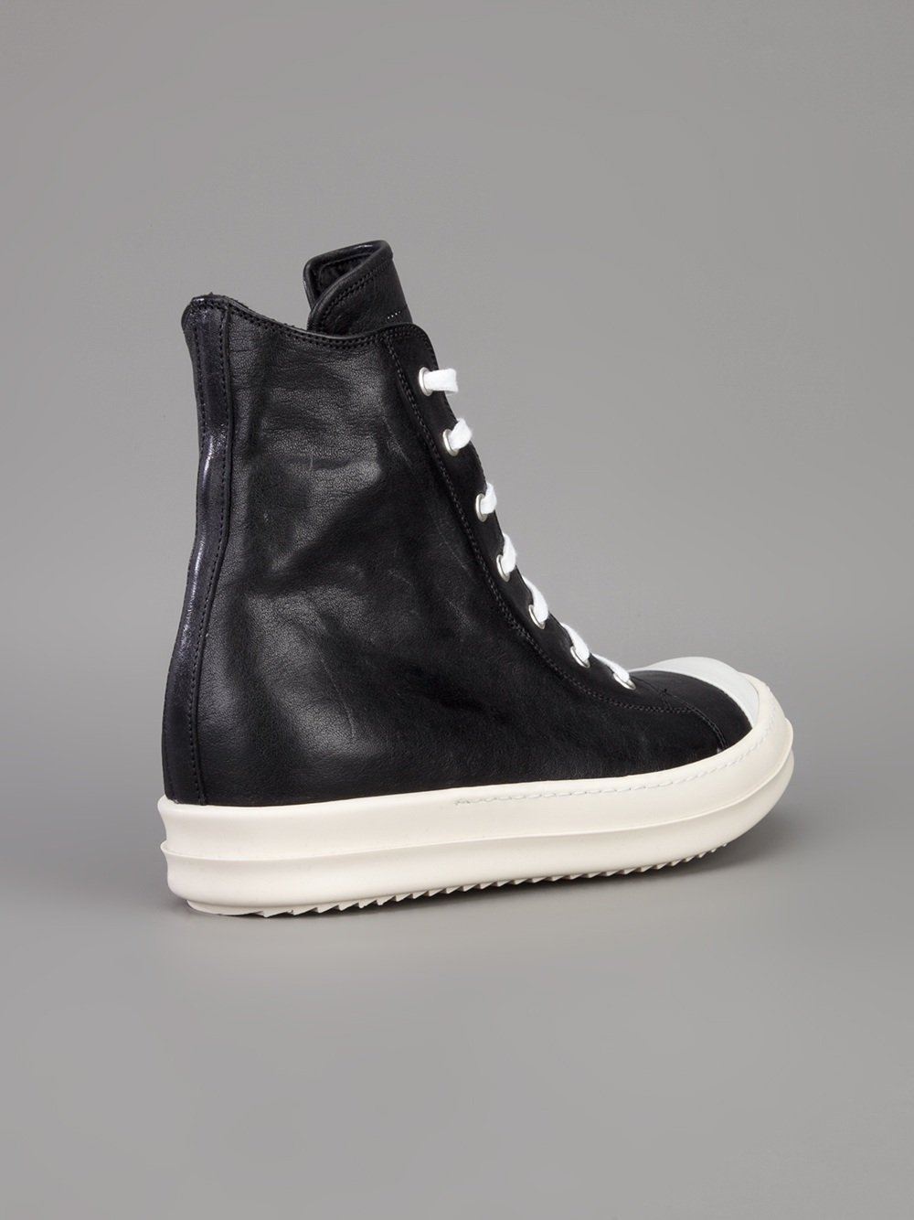 Lyst - Rick Owens Ramones Hightop Trainer in Black