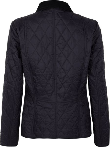 Barbour Navy Printed Summer Liddesdale Quilted Jacket in Blue (navy) | Lyst