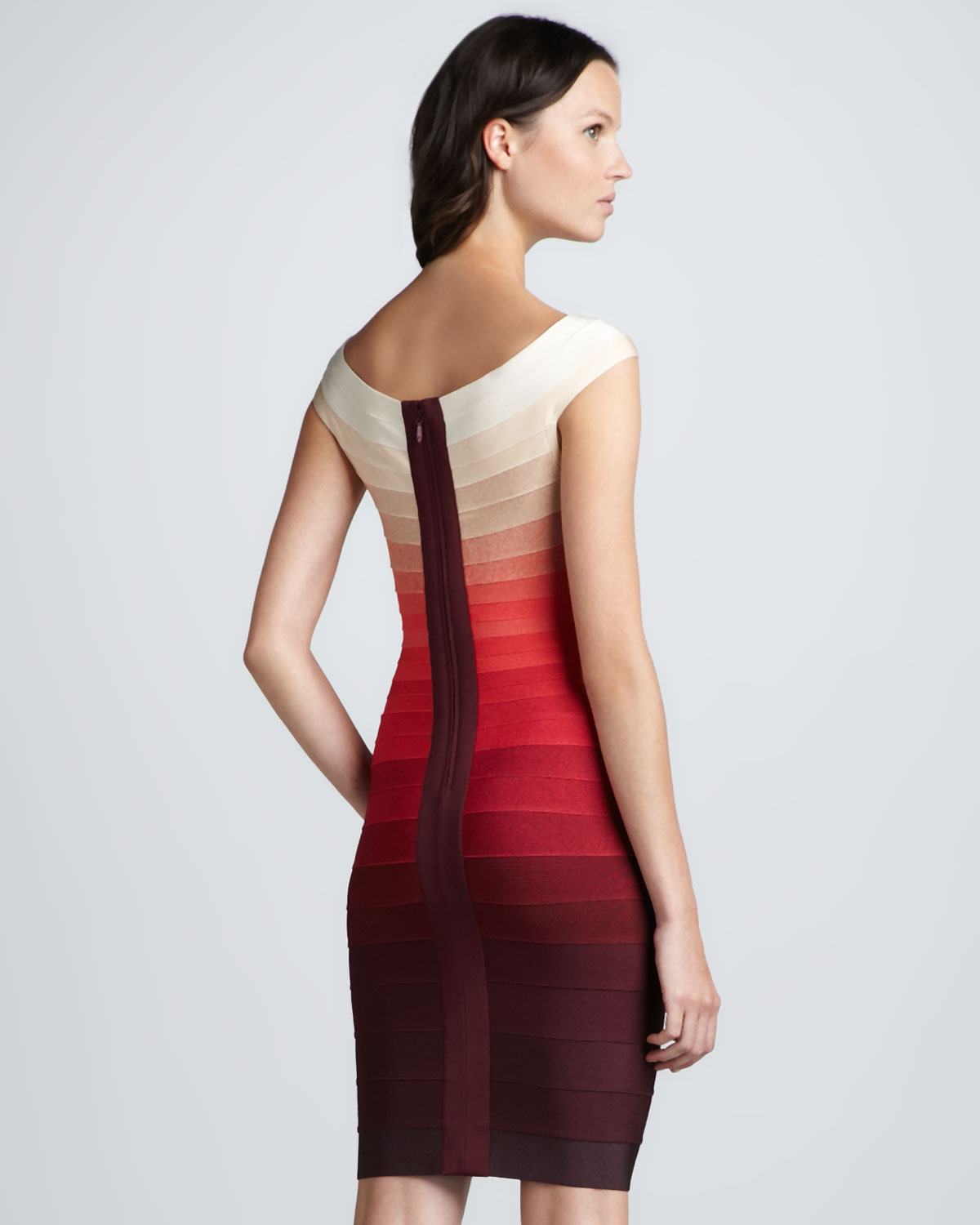 red herve leger gown