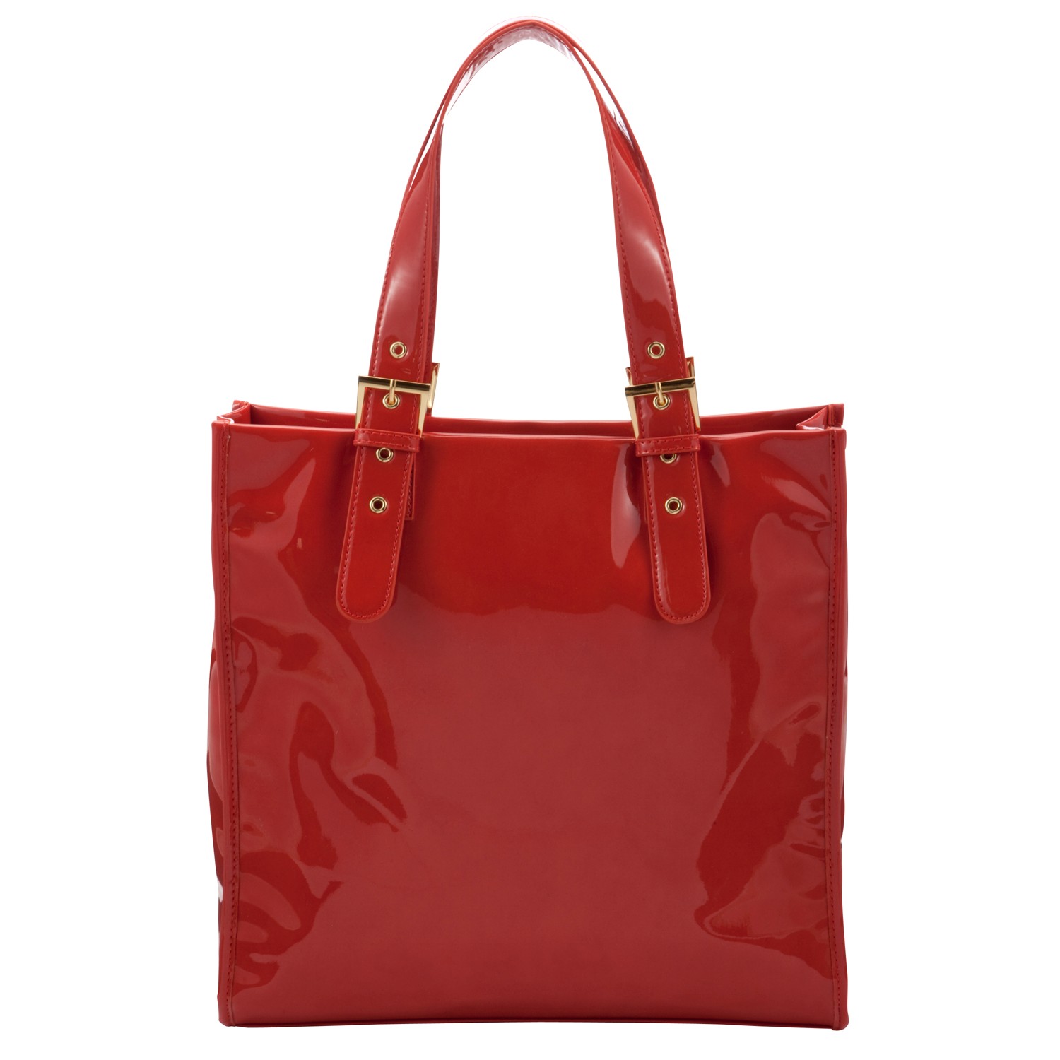 Ted Baker Patent Buckle Tote Bag in Red - Lyst