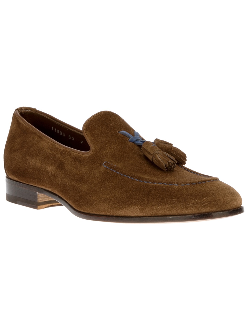 Lyst Santoni Suede Tassel Loafer in Brown for Men