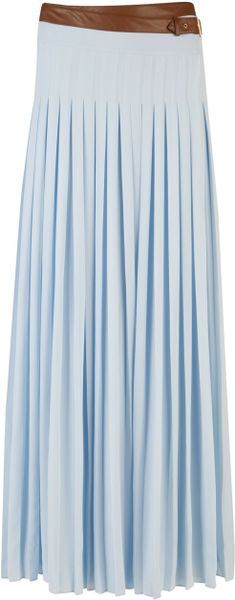 Ted Baker Galva Pleated Maxi Skirt in Blue (light blue) | Lyst