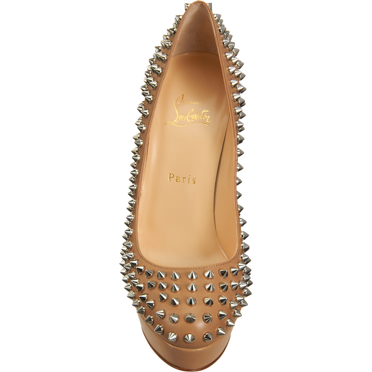 christian louboutin Bianca Spikes Silver Leather | cosmetics ...