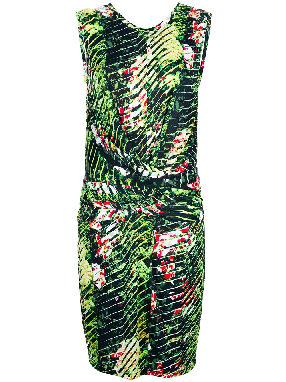 Lyst - Kenzo Sleeveless Dress in Green