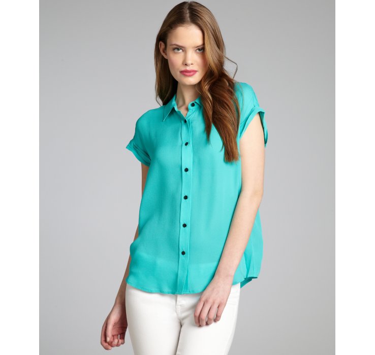 blouse turquoise