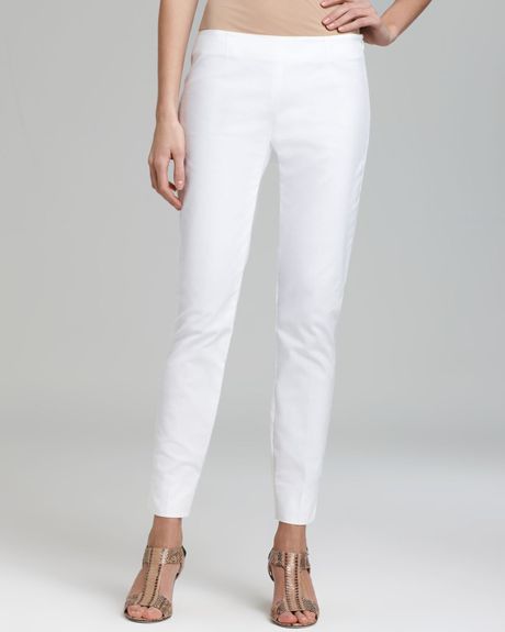 Theory Pants - Belisa Bistretch in White | Lyst