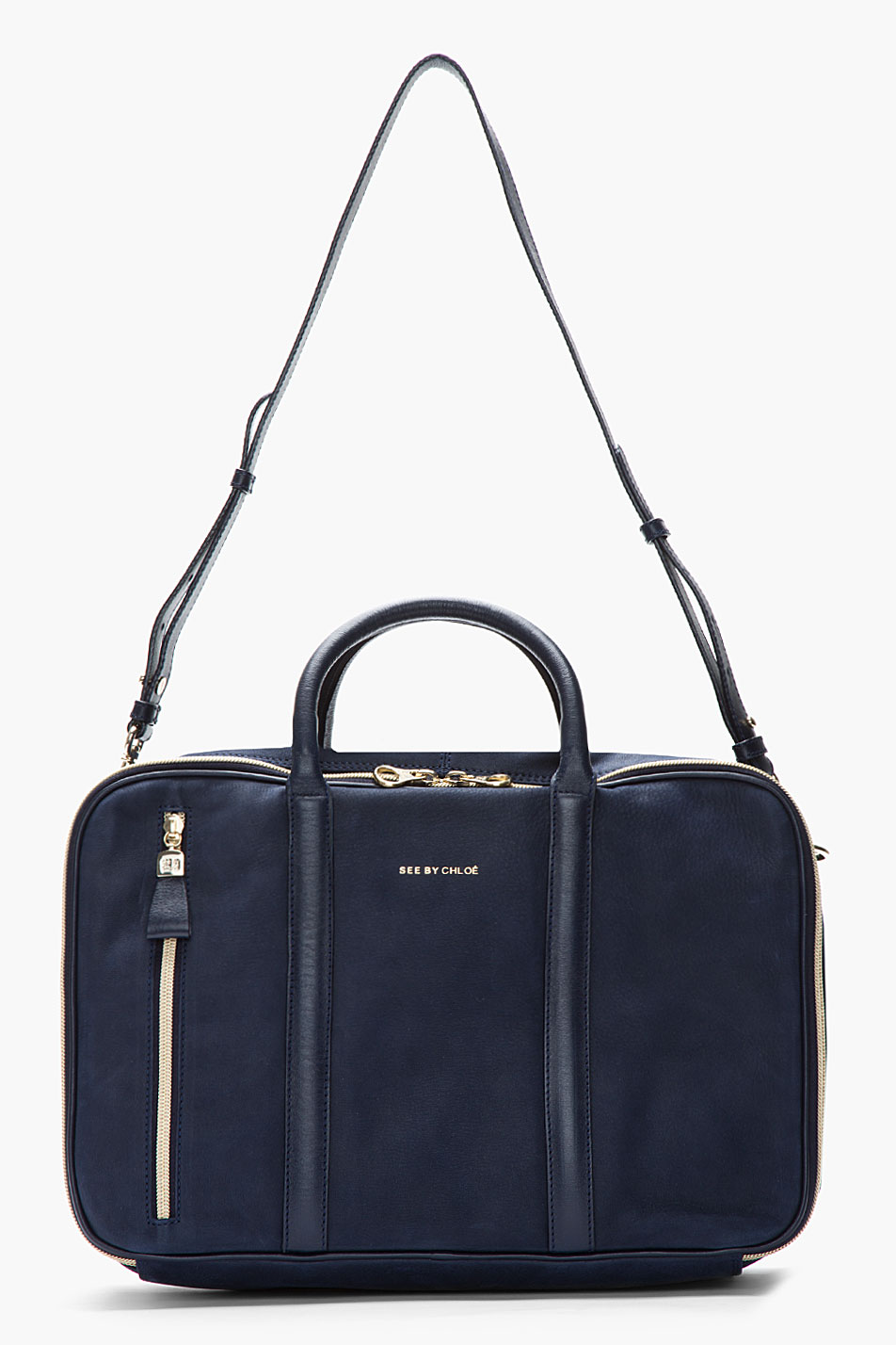 See by chlo Midnight Blue Suede 24 Hour Bag in Blue (midnight) | Lyst