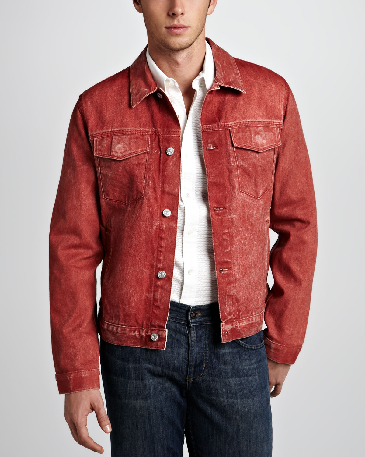 Red Denim Jacket - JacketIn