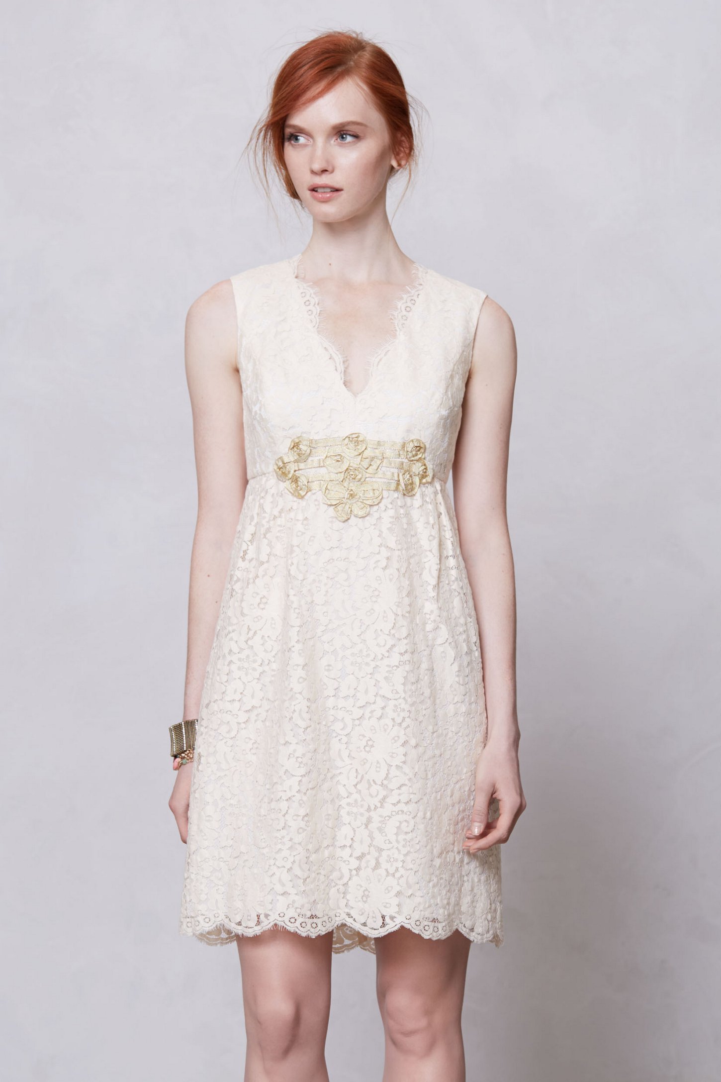 Anna sui Lonoke Lace Dress in White | Lyst