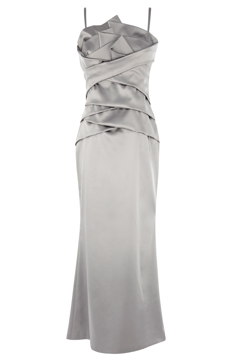 Lyst - Coast Breita Duchess Satin Maxi Dress in Gray