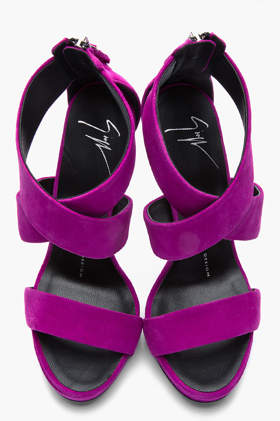 Giuseppe Zanotti Purple Suede Sculpted Alien Heels in Purple - Lyst