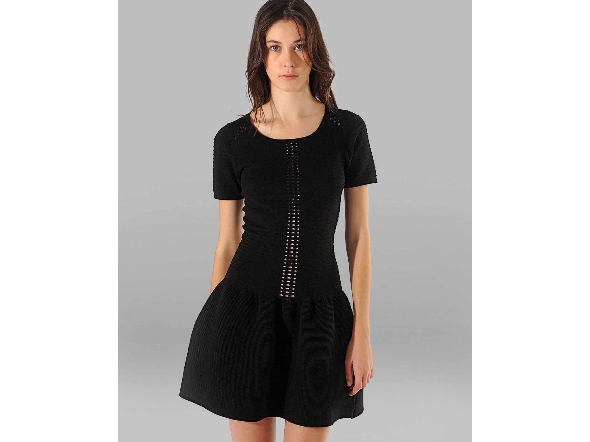 maje ross knit shirt dress