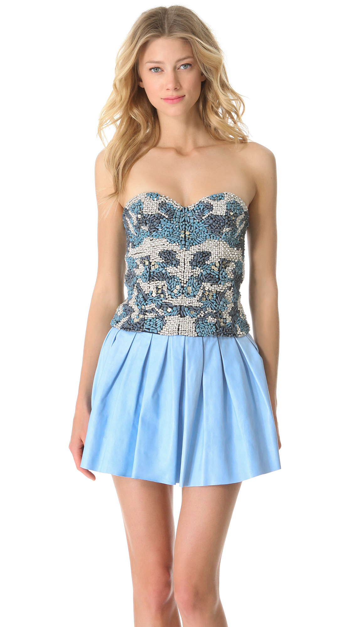 Lyst Alice Olivia Odell Dress In Blue 2422