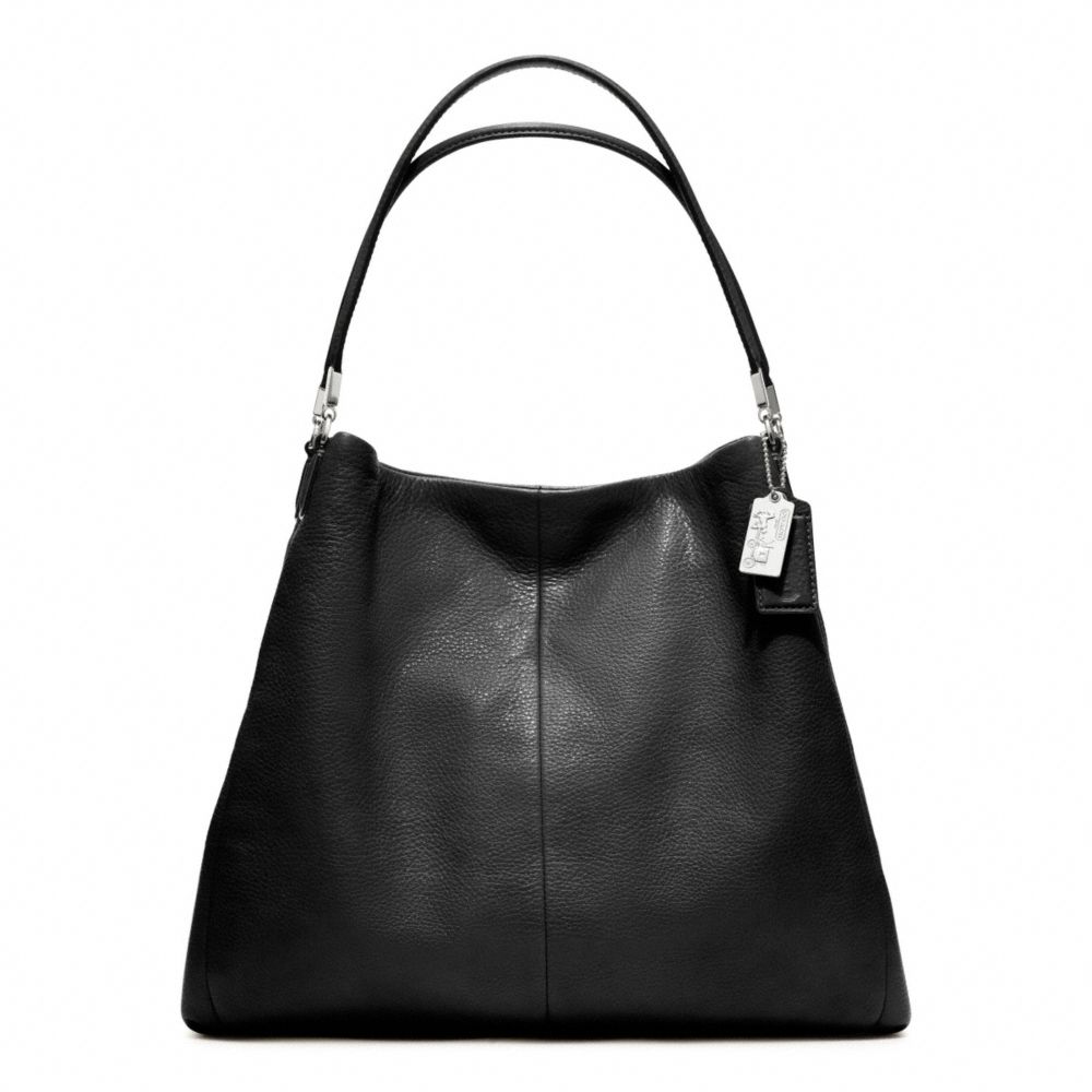 Lyst - Coach Madison Leather Phoebe Shoulder Bag in Black