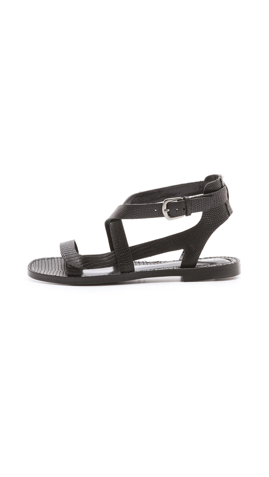 Sigerson morrison Ariel Strapped Sandals in Black | Lyst