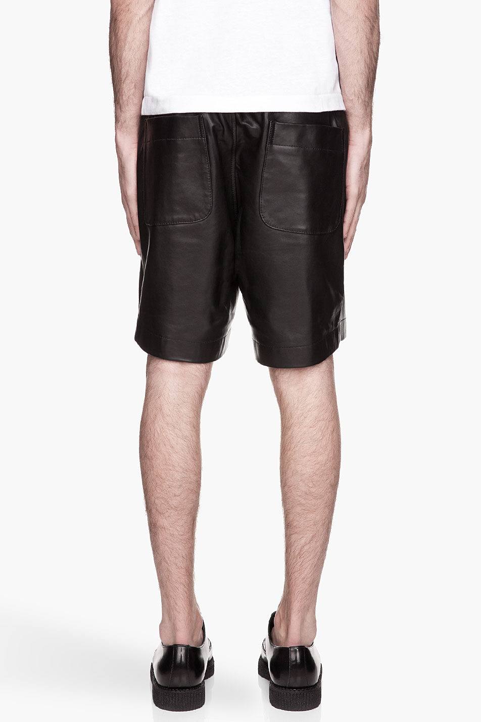 Lyst - Surface to air Black Buffed Leather Boxing Shorts in Black for Men