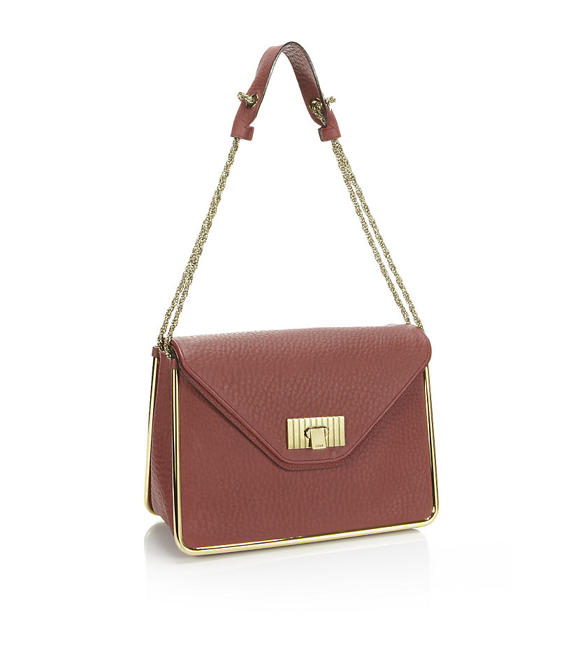 Chlo Sally Frame Shoulder Bag in Purple (gold) | Lyst  