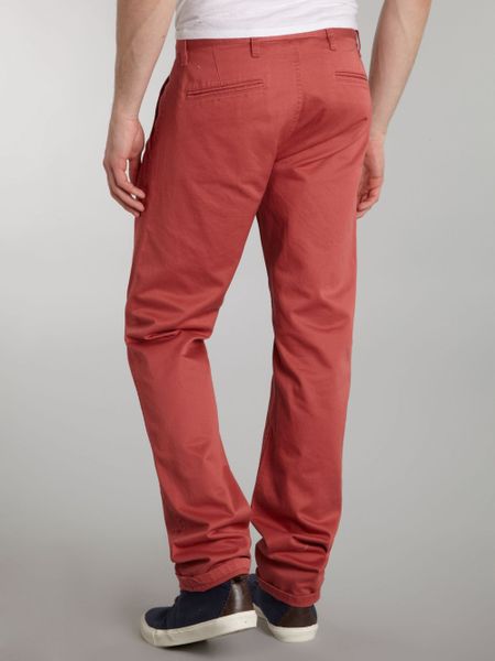 Dockers Alpha Khaki Tapered Straight Fitted Chinos in Red for Men ...
