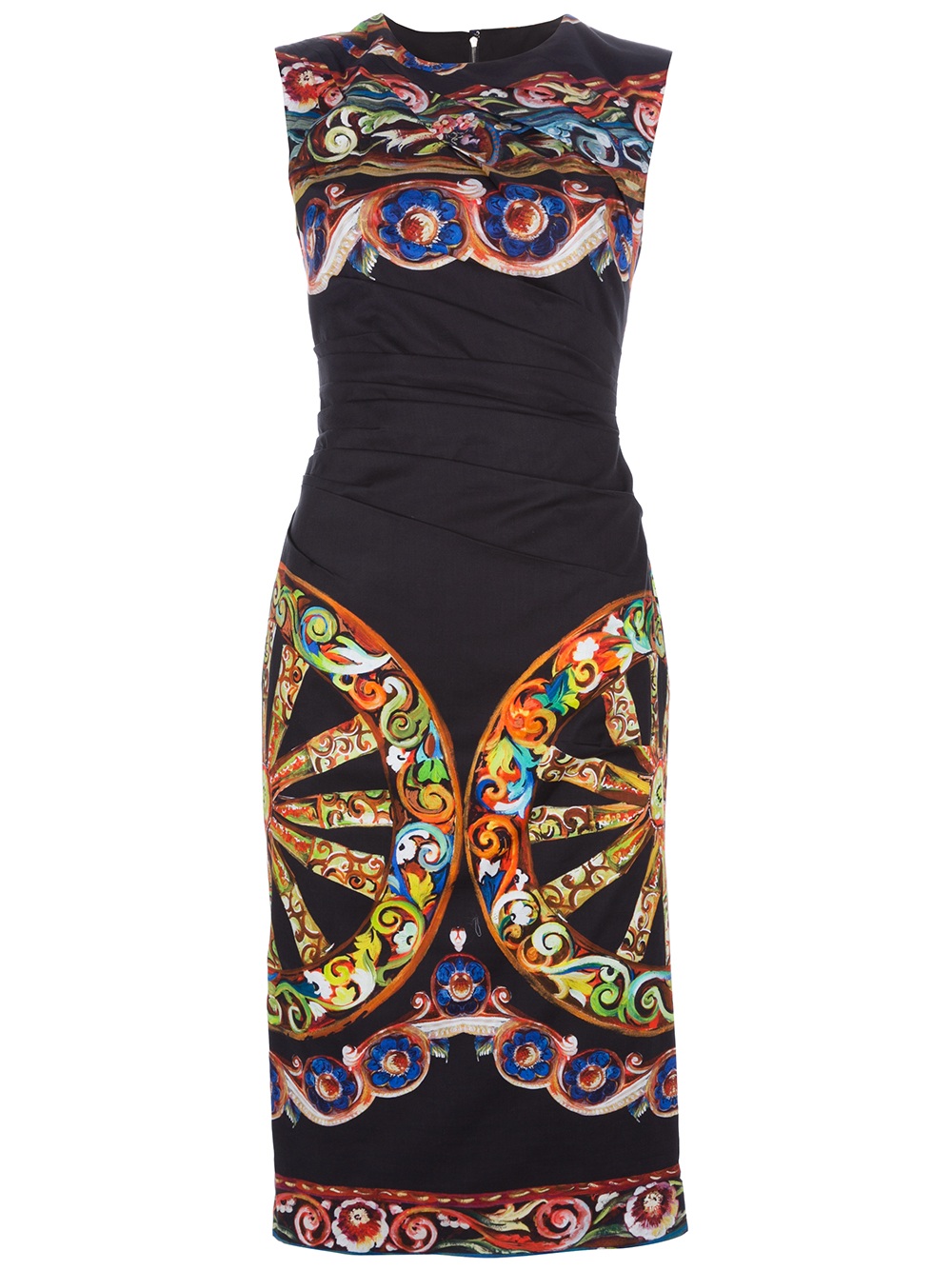 Dolce & gabbana Sicily Print Dress in Multicolor (black) | Lyst
