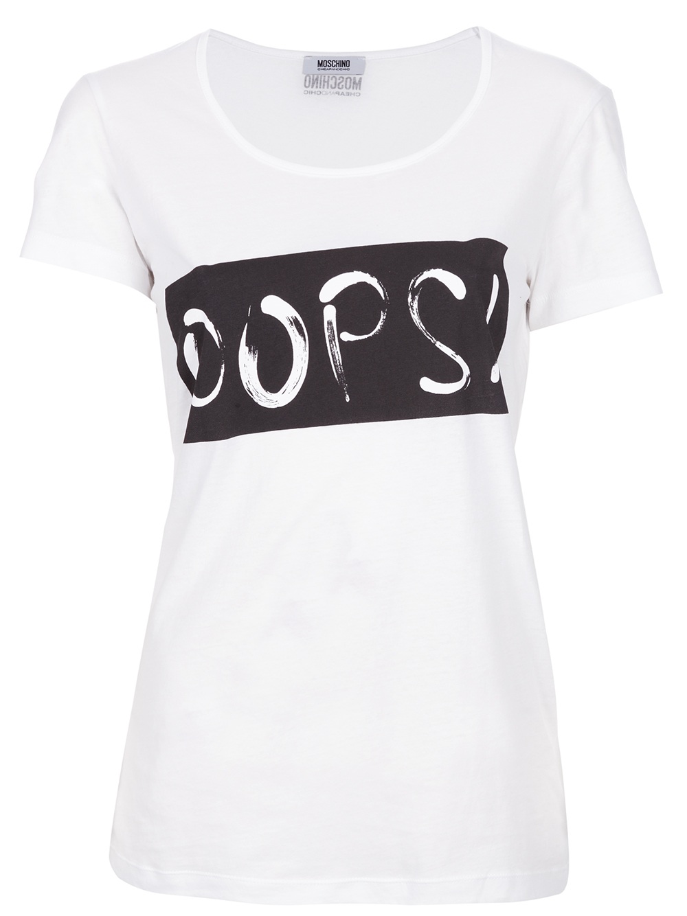 Moschino Cheap & Chic Oops T-shirt in White | Lyst