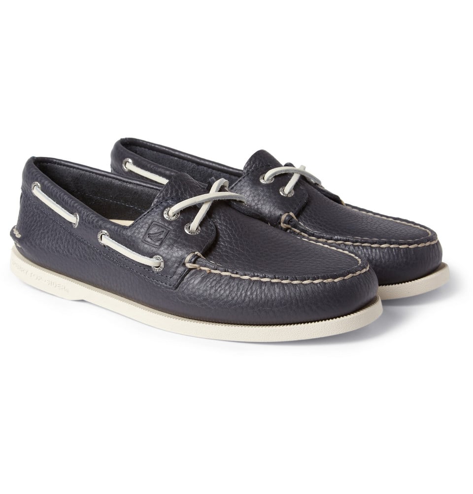 Sperry Top-sider Full Grain Leather Boat Shoes in Blue for Men | Lyst
