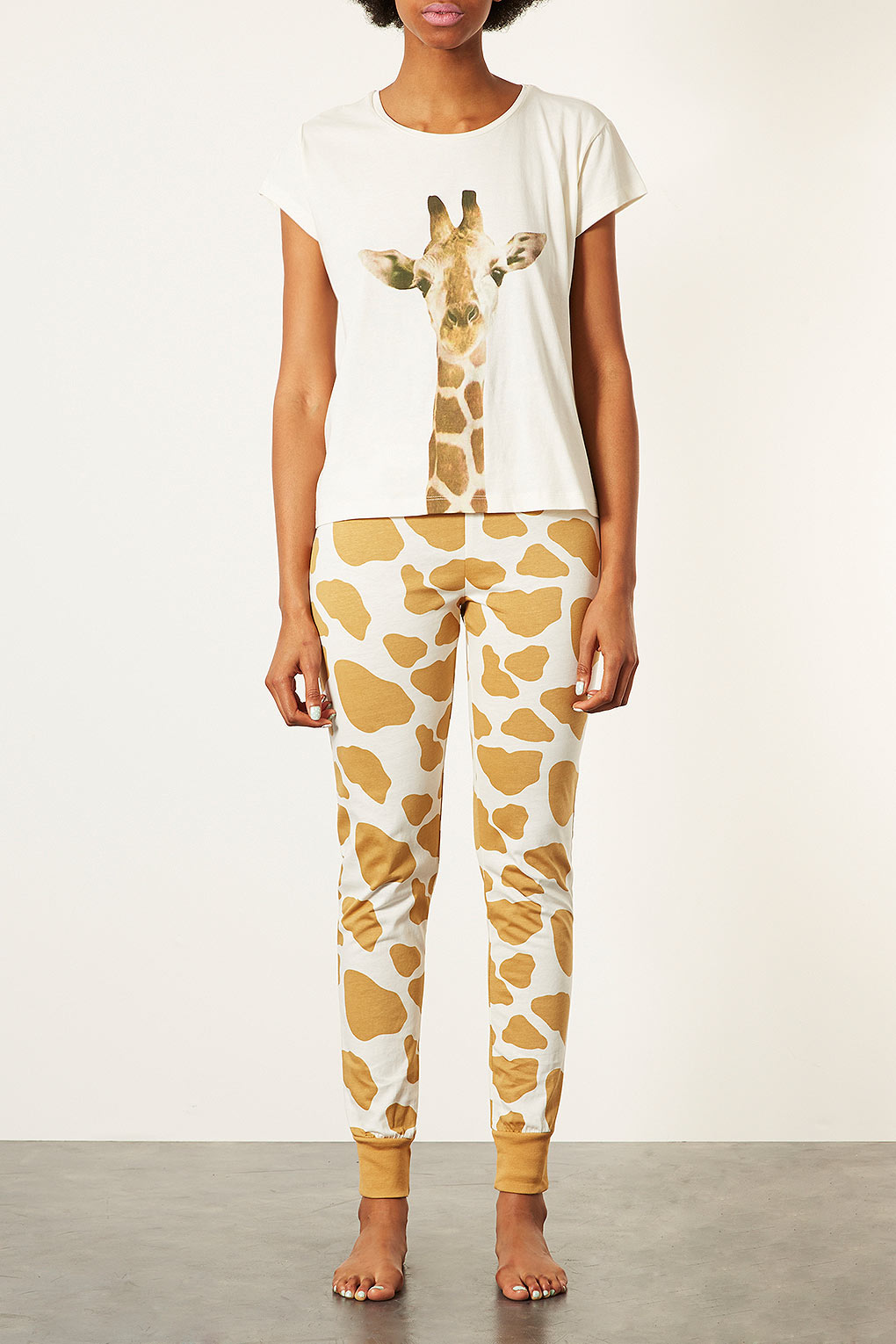 Lyst - Topshop Giraffe Print PJ Set in White