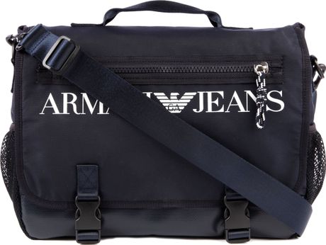 Armani Jeans Canvas Messenger Bag in Blue for Men (navy) | Lyst