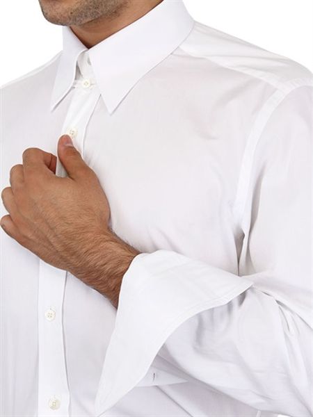 White tom ford shirt with a tab collar #9