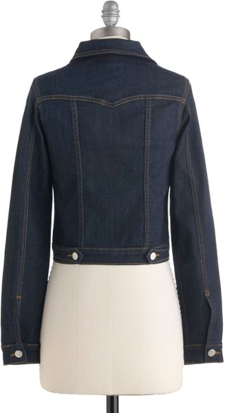 Modcloth Classic Touch Jacket in Blue (denim) | Lyst